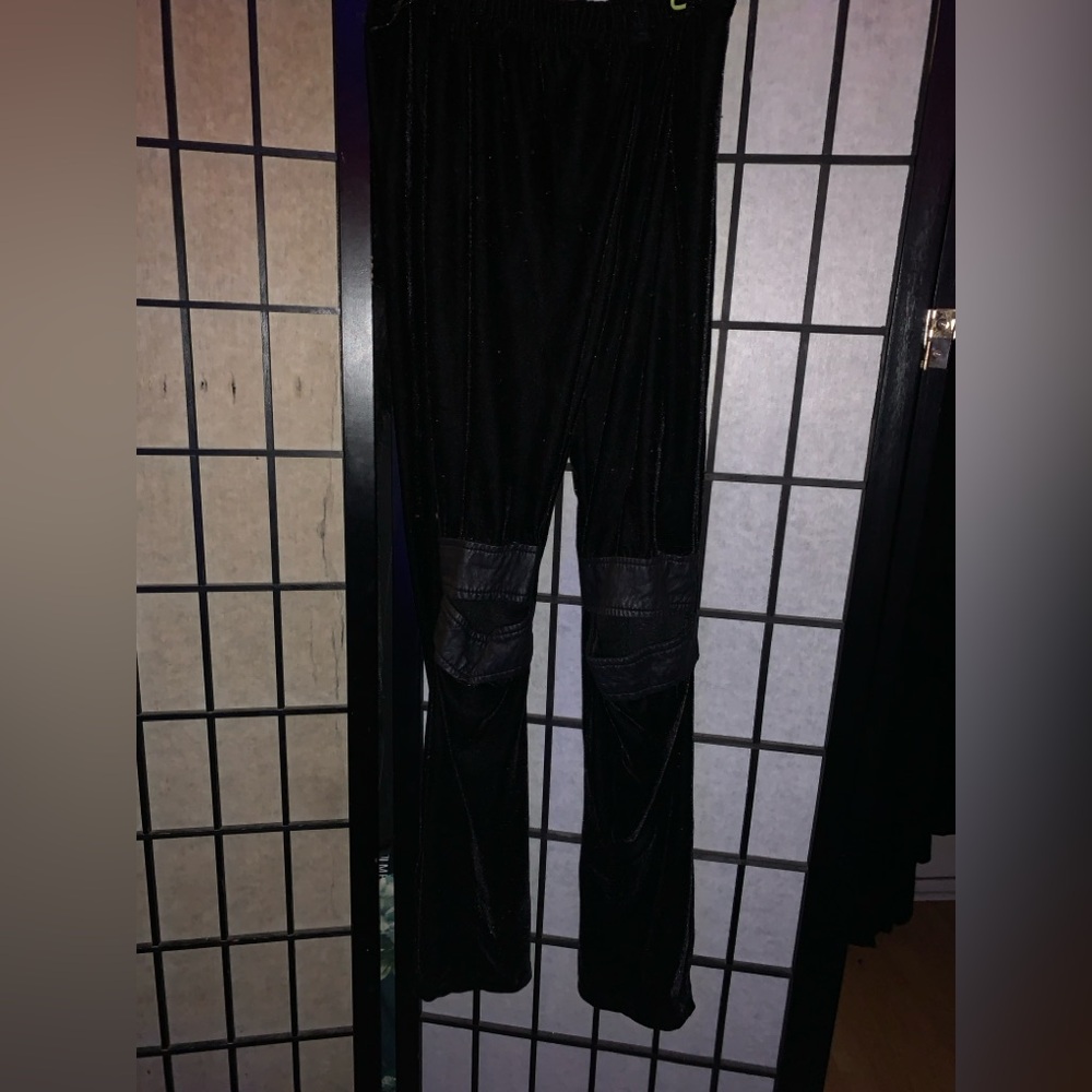 Vintage TRIPP WITCH VELVET LEGGINGS CUT OUT Knees